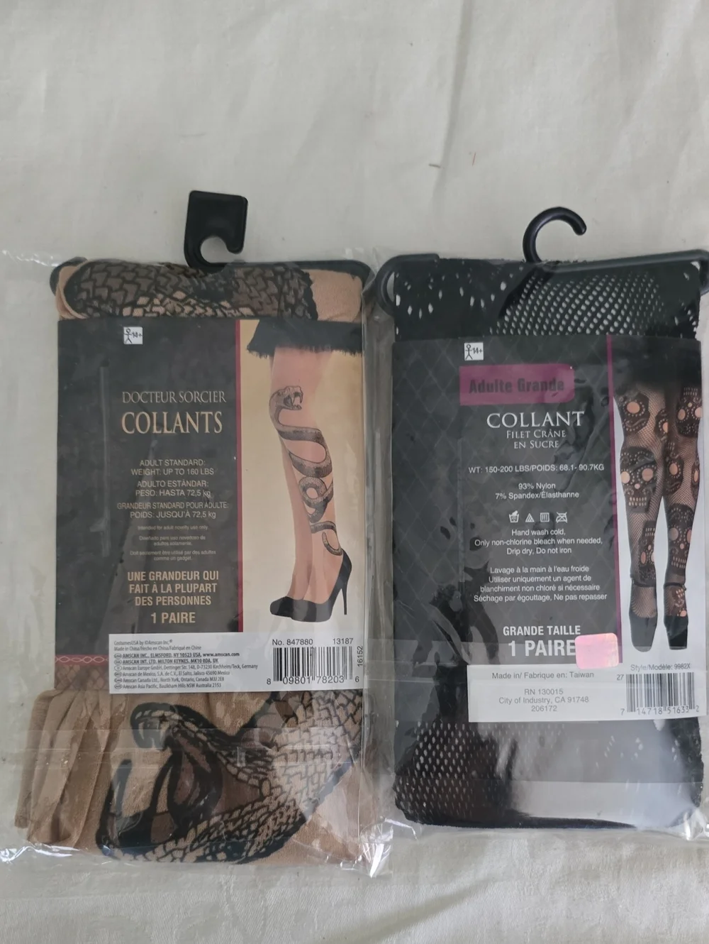 Witch Doctor Snake Tights & Sugar Skull Net Pantyhose Duo New